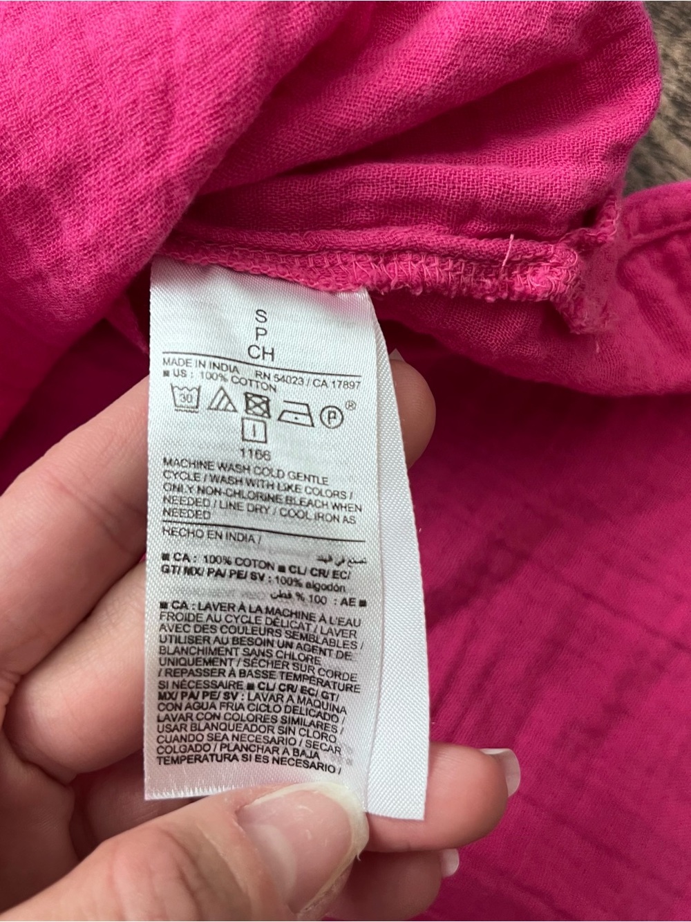 Old Navy Women’s Small Bright Pink Gauze V-Neck Tunic Dress w/ Pockets - Picture 4 of 8